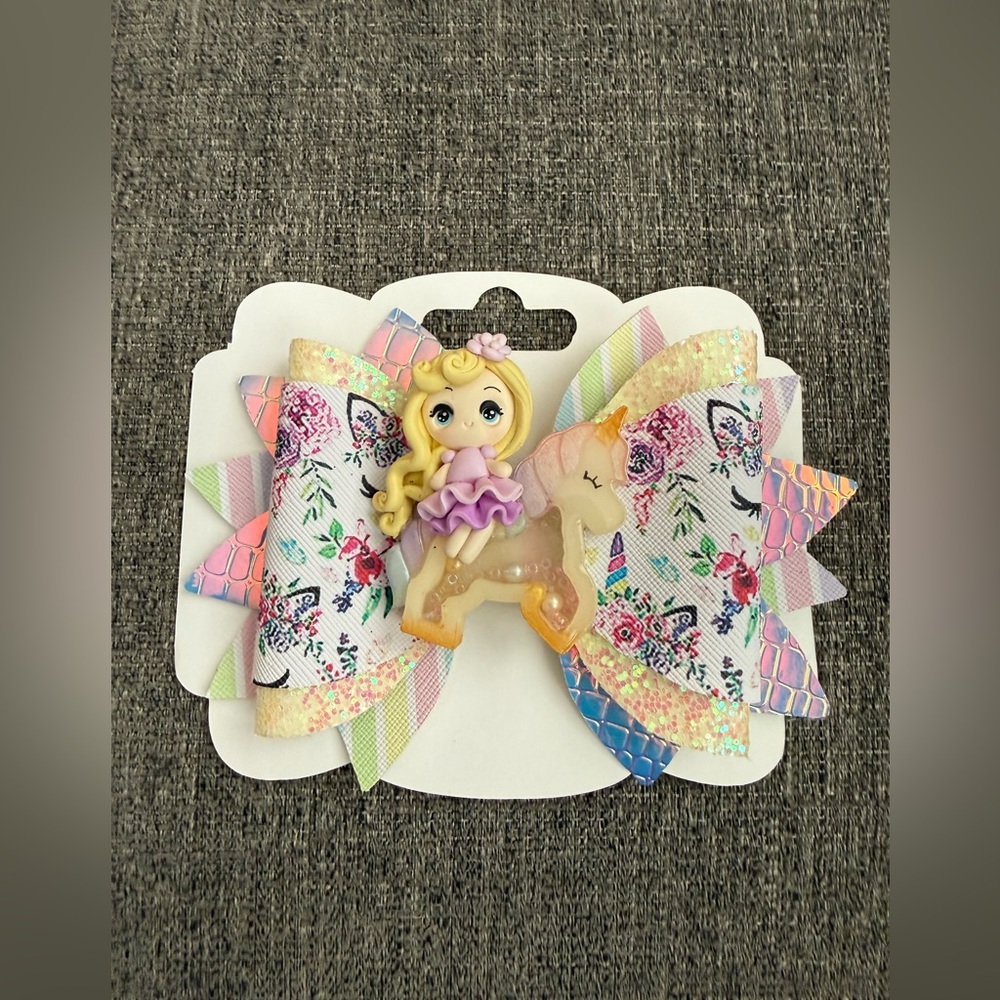 Hand Crafted Pastel Princess Doll Hair Bow